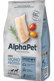 Сухой корм AlphaPet (АльфаПет) Monoprotein для собак средних пород Белая рыба 12 кг
