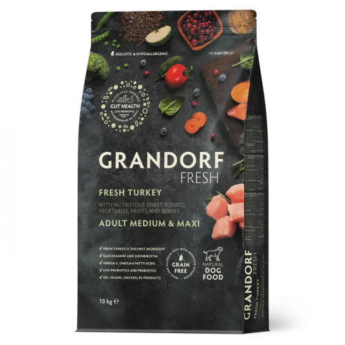 Grandorf Fresh д/с всех пород Индейка с бататом 10 кг