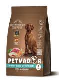 Сухой корм PETVADOR для собак Утка Индейка 15 кг