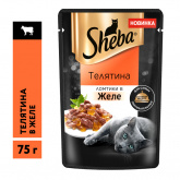 Sheba Pleasure влажный корм для кошек с телятиной в желе, 75 г