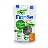 Лакомство Monge д/к Хрустящие подушечки с начинкой с треской и алоэ вера Skin support 60г