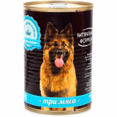 Влажный корм Натуральная формула д/соб. Три мяса  410г