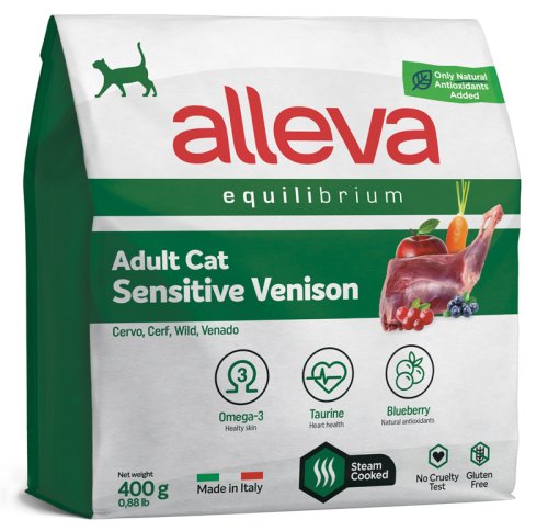 Alleva (Аллева)  Эквилибриум Sensitive для кошек оленина 400г