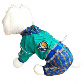 Дождевик Dog полоска, изумруд, мальчик, 24