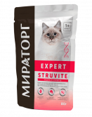 Мираторг Expert Struvite влажный корм для кошек при мочекаменной болезни, 80 г