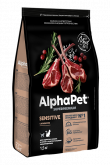 AlphaPet Sensitive сухой корм для кошек с ягнёнком, 400 г