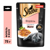 Sheba Pleasure влажный корм для кошек с форелью в желе, 75 г