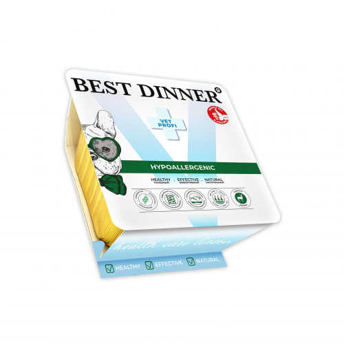 Best Dinner Vet Profi Hypoallergenic влажный корм для собак и щенков с олениной, 100 г