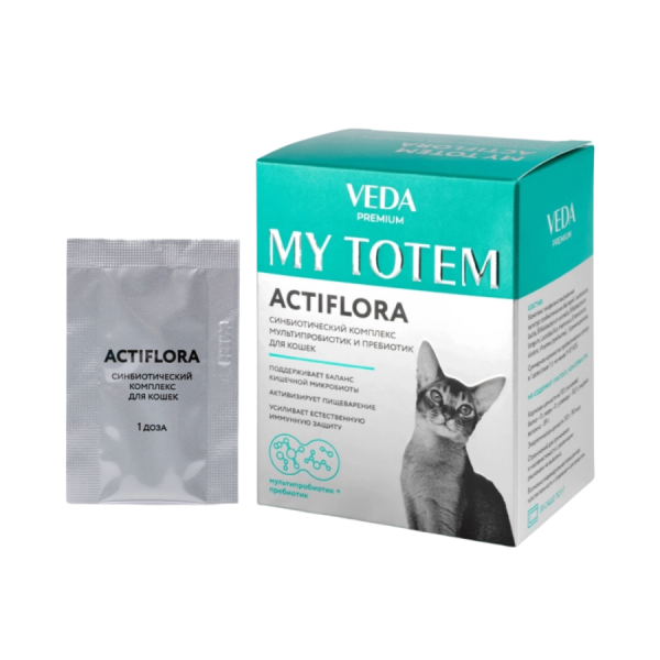 Актифлора My Totem синбиотический комплекс для кошек упаковка 30 саше