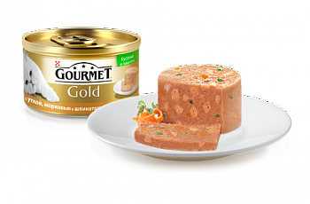 Gourmet Gold для кошек паштет утка морковь шпи 85г (1*24)