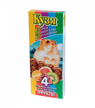 КУЗЯ палочки д/грызунов БМВ Фрукты(4 шт)