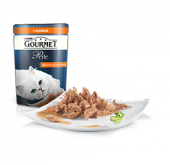 Gourmet Perle влажный корм для кошек с индейкой в соусе, 85 г