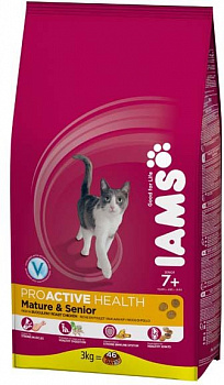 IAMS для кошек пожилых с курицей 300 г