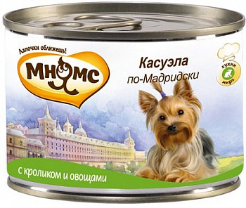 Мнямс влажный корм для собак, консервы «Касуэла по-мадридски», 200 г