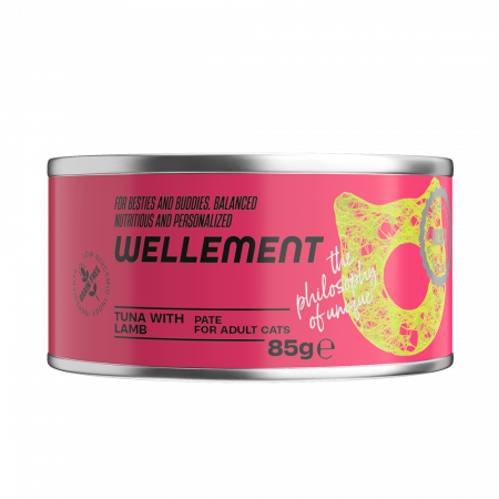 Wellement (Веллемент) консервы паштет для взрослых кошек Тунец с ягнёнком, 85 г