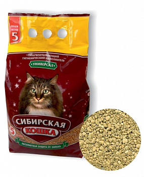 Наполнитель СИБИРСКАЯ КОШКА Универсал 5л