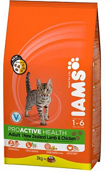 IAMS для кошек с ягненком 3кг