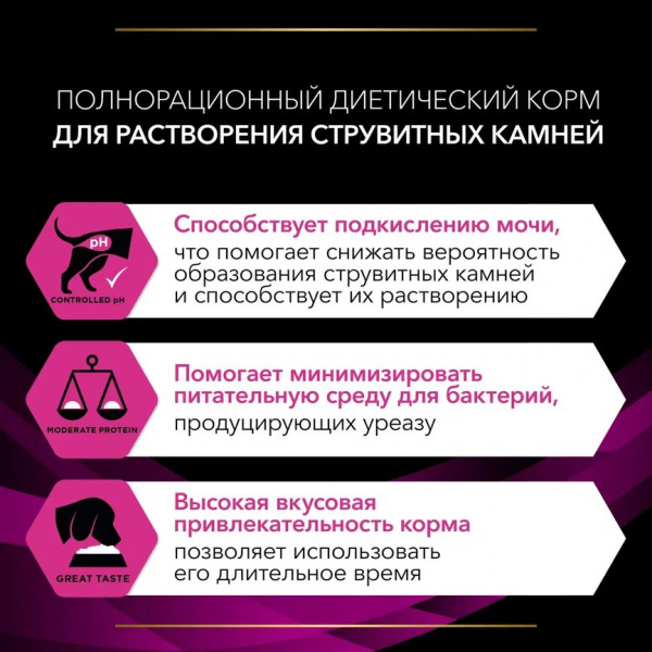 Сухой корм Purina Pro Plan (Пурина Про План) Veterinary Diets UR для собак диета при мочекаменной болезни 3кг