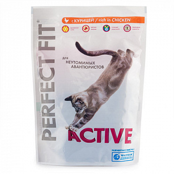 Perfect Fit (Перфект Фит) для кошек Актив курица 190г (1*16)