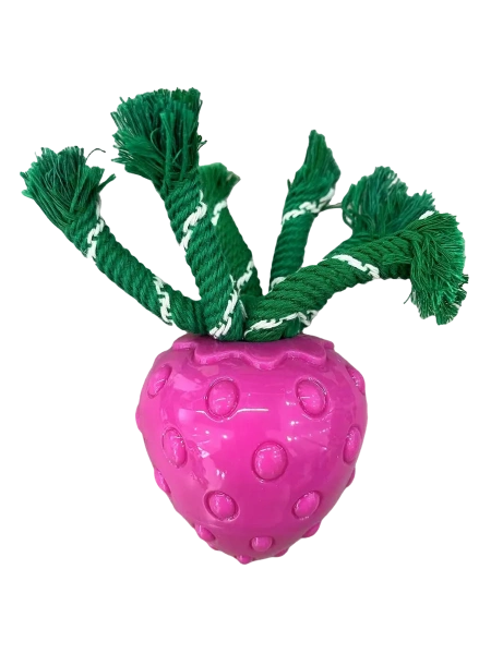 Игрушка резиновая для собак Леду Тойс/Ledu Toys клубника с пищалкой