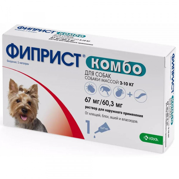 Фиприст комбо д/соб 2-10 кг 1 пипетка