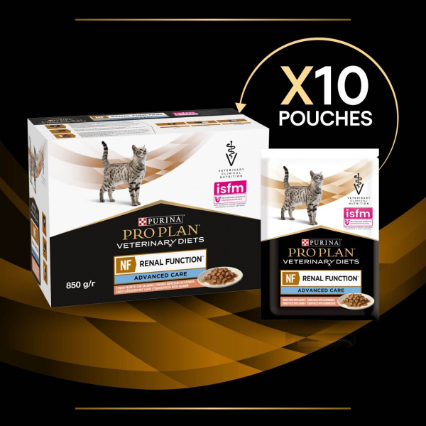 Purina Pro Plan Veterinary Diets NF для кошек пауч диета при патологии почек лосось 85г