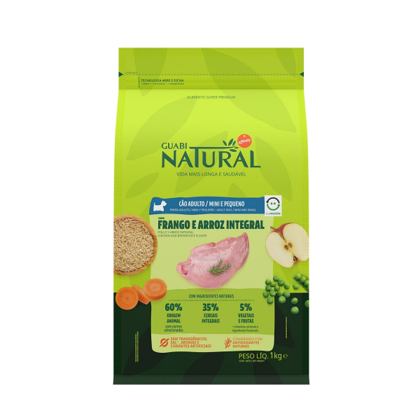 Сухой корм Guabi Natural Dog Mini Adult Цыпленок рис 2,5 кг