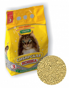 Наполнитель СИБИРСКАЯ КОШКА Ультра комкующийся 5 л