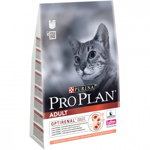 Purina Pro Plan (Пурина Про План) Adult для взрослых кошек, лосось, 3 кг