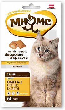 Лакомство Мнямс подушечки для кошек "Здоровье и красота" 60г