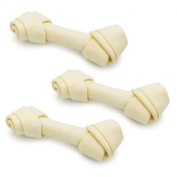 Косточки жевательные узловые белые, 10см (пакет 10шт.), серия DENTAL, Triol