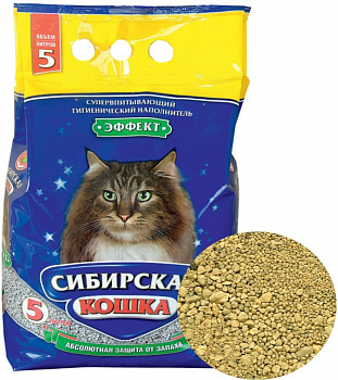 Наполнитель СИБИРСКАЯ КОШКА Эффект 5л