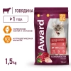 AWARD Indoor сухой корм для кошек крупных пород с говядиной и курицей, 1,5 кг