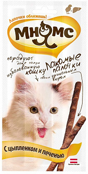 Лакомство для кошек Мнямс цыпленок печень 1 шт