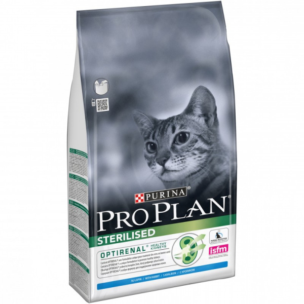 Purina Pro Plan сухой корм для стерилизованных кошек и кастрированных котов с кроликом, 1,5 кг