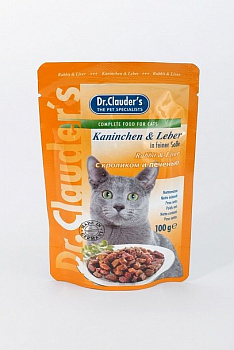 Dr. Clauder’s (Д-р Клаудер) для кошек пауч кролик с печенью 100г