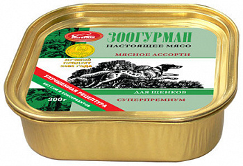 Влажный корм Зоогурман Мясное Ассорти ламистер для щенков Говядина 300г