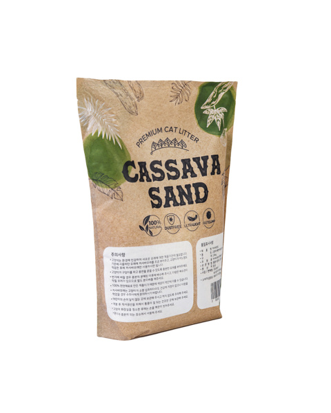 Наполнитель CASSAVA SAND комкующийся бионаполнитель из маниоки 2,8 кг