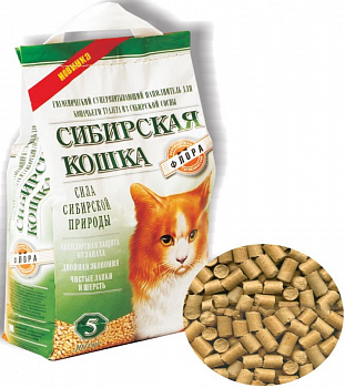 Наполнитель СИБИРСКАЯ КОШКА Супер Карбон комкующийся 5 л