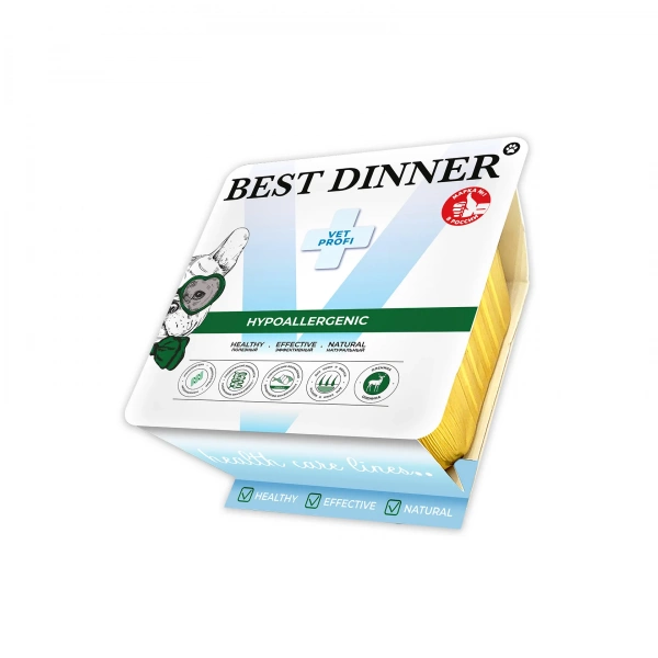 Best Dinner Vet Profi Hypoallergenic влажный корм для собак и щенков с олениной, 100 г
