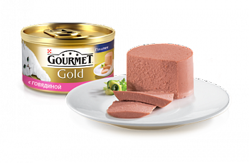 Gourmet Gold для кошек паштет говядина 85г (1*24)