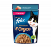 Felix Sensation влажный корм для кошек с треской и томатом, 75 г