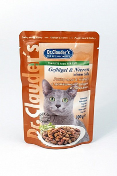 Dr. Clauder’s (Д-р Клаудер) пауч для кошек домашняя птица почки 100г