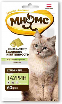 Лакомство Мнямс подушечки для кошек "Здоровье и активность" 60г