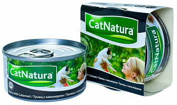 Cat Natura влажный корм для кошек с тунцом и кальмаром, 85 г