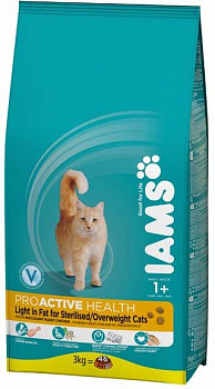 IAMS для кошек Light с курицей 1,5 кг