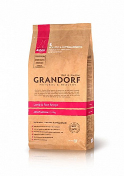 Grandorf сухой корм для собак средних пород с ягнёнком и рисом, 1 кг