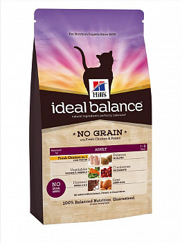 Hill’s Ideal Balance беззерновой сухой корм для кошек с курицей и картофелем, 300 г