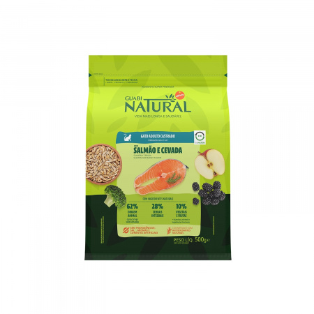 Guabi Natural Cat Sterilised лосось ячмень 1,5 кг
