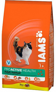 IAMS SC для кошек Hair с курицей 2,25 кг